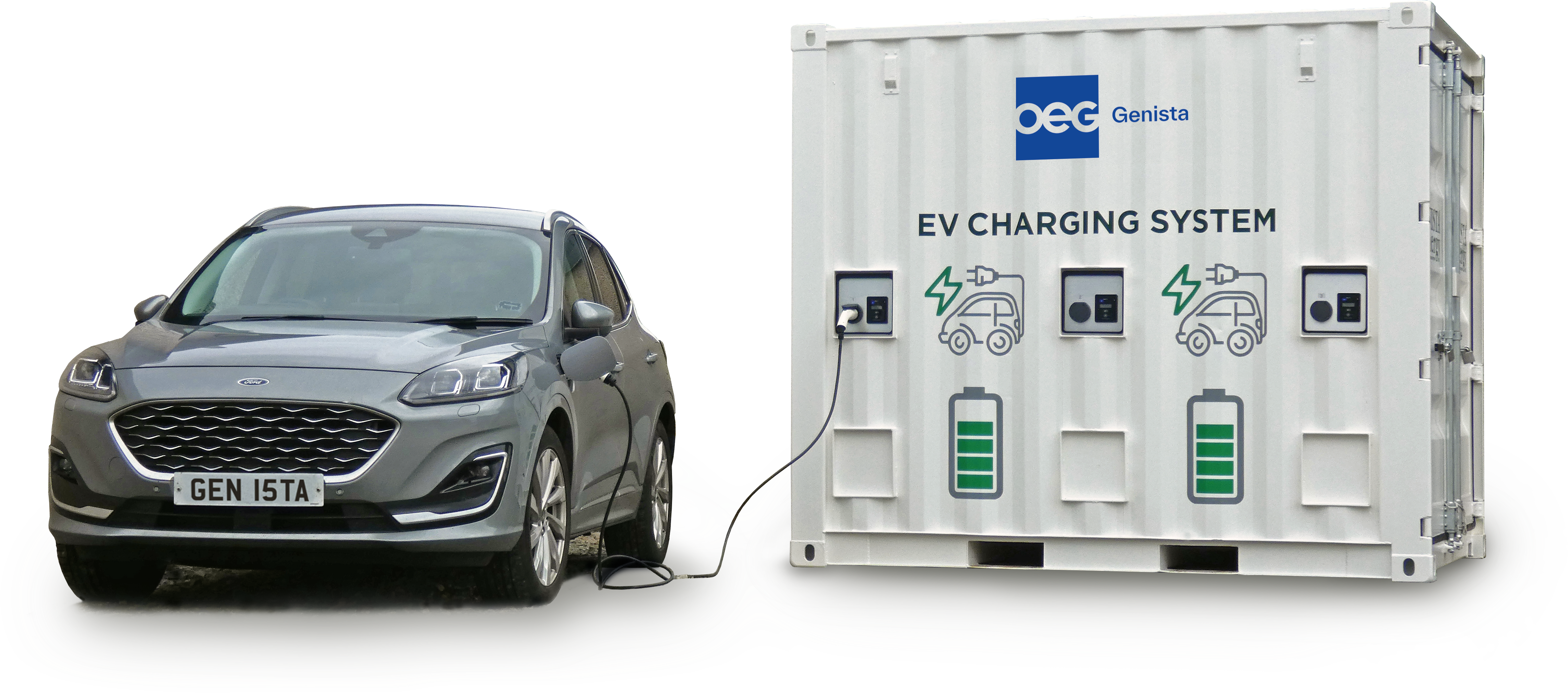 A flexible solution to EV Charging. The systems can be grid connected to a 63 amp 3 phase supply or totally off-grid utilizing our battery energy storage technology.